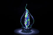 cremation glass flame with ash Illuminated multi-color